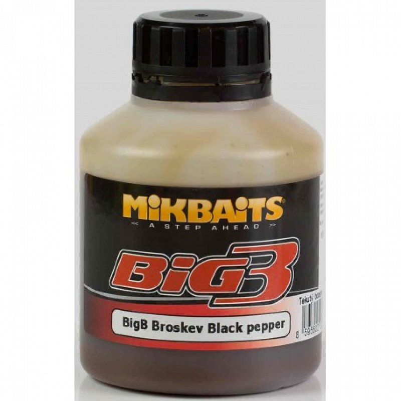 Mikbaits Booster BigB Broskyňa/Black Pepper 250ml